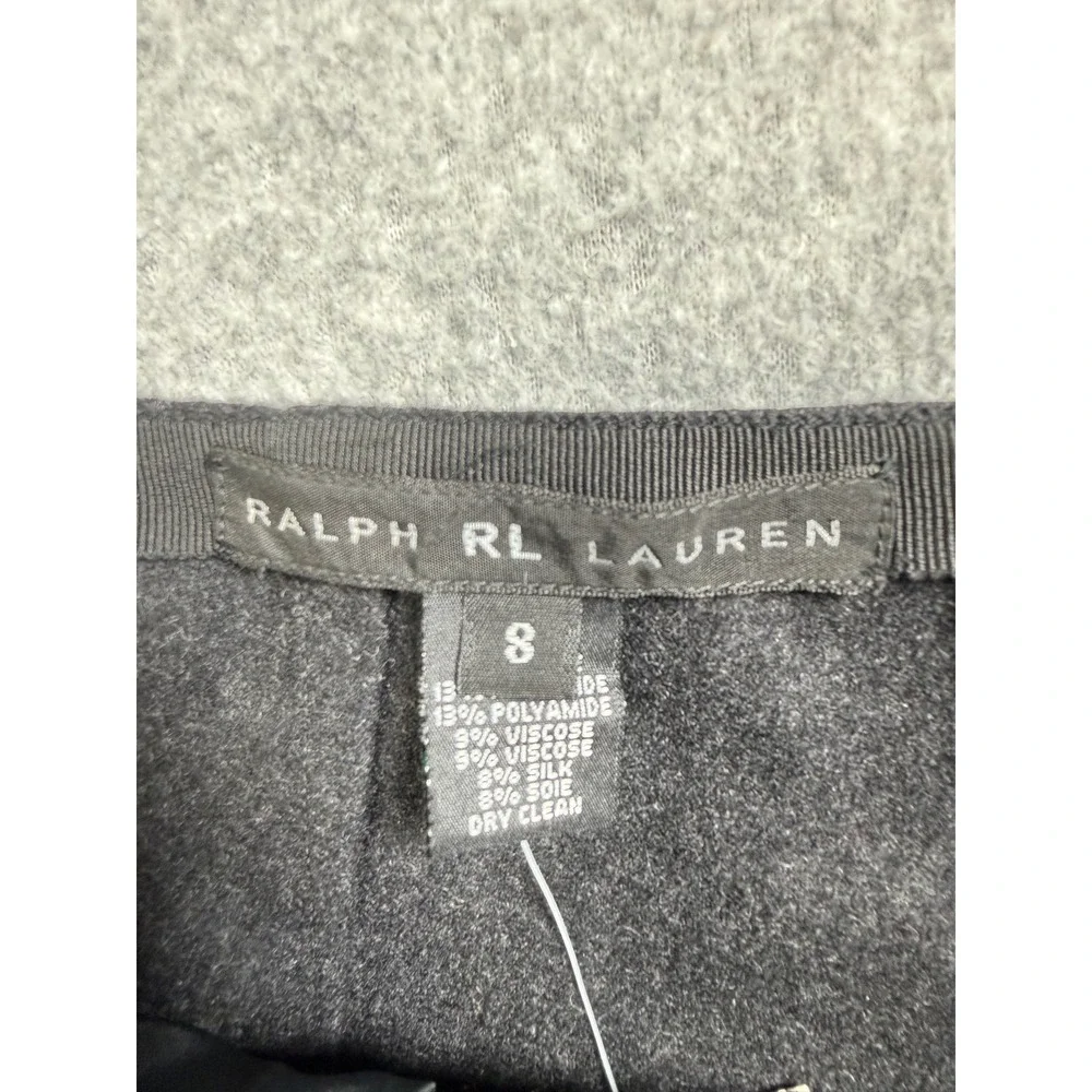 Ralph Lauren RL‎ Charcoal Wool Tailored Pencil Skirt Women Size 8 NWT Fall 2006